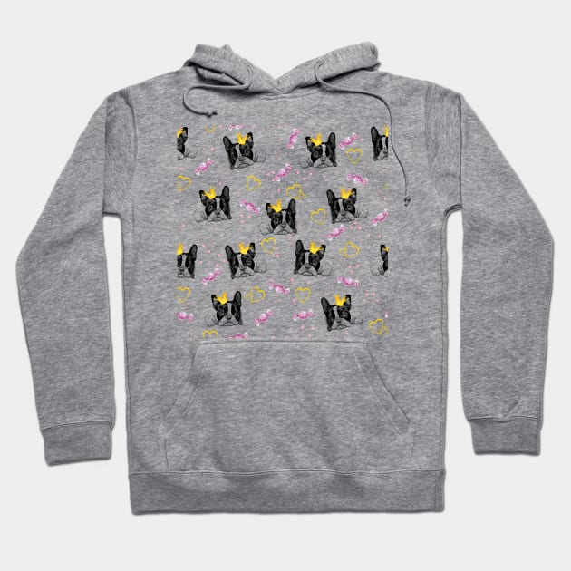 french bulldog and candies Hoodie by VicaVeresk